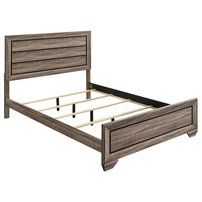 Kauffman California King, E.king, & Queen Panel Bed Washed Taupe - Nick's Furniture (IL)