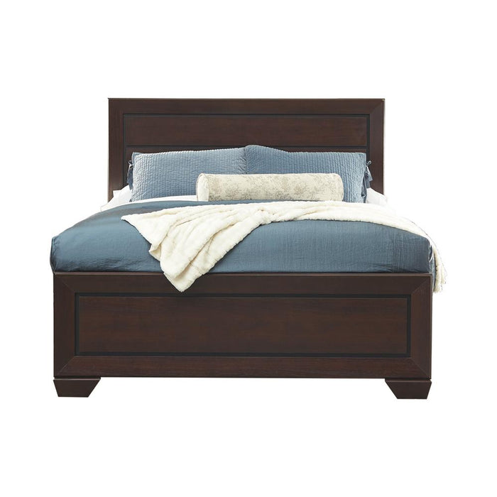 Kauffman California King, Eastren King, & Queen Panel Bed Dark Cocoa - Nick's Furniture (IL)