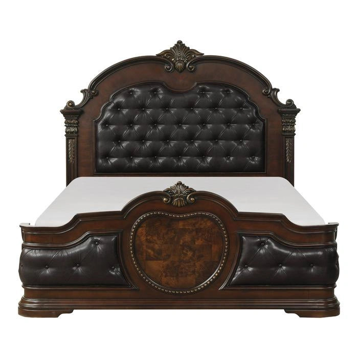 Antoinetta King Panel Bed in Warm Cherry 1919K-1EK*