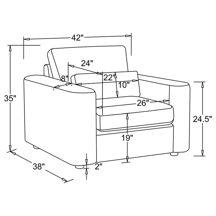 Amador Track Arm Accent Chair