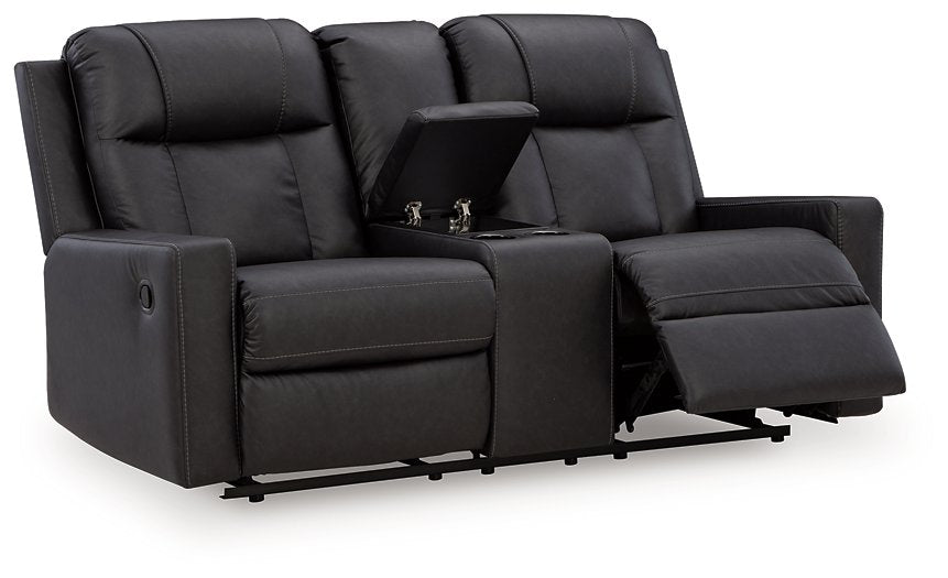 Mackmenville Reclining Loveseat with Console - Nick's Furniture (IL)