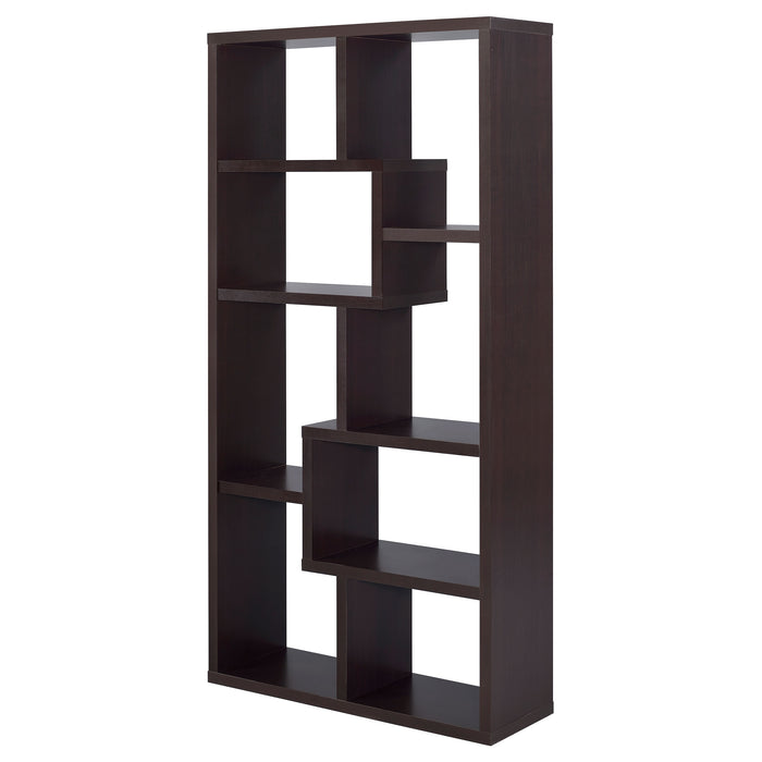 Theo 10-shelf Bookcase Weathered Grey