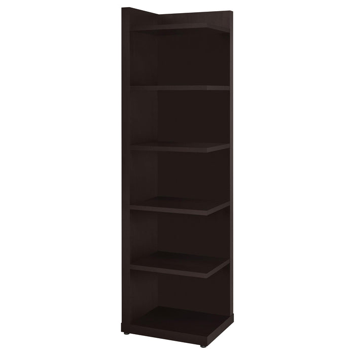 Pinckard 6-tier Corner Bookcase Cappuccino image