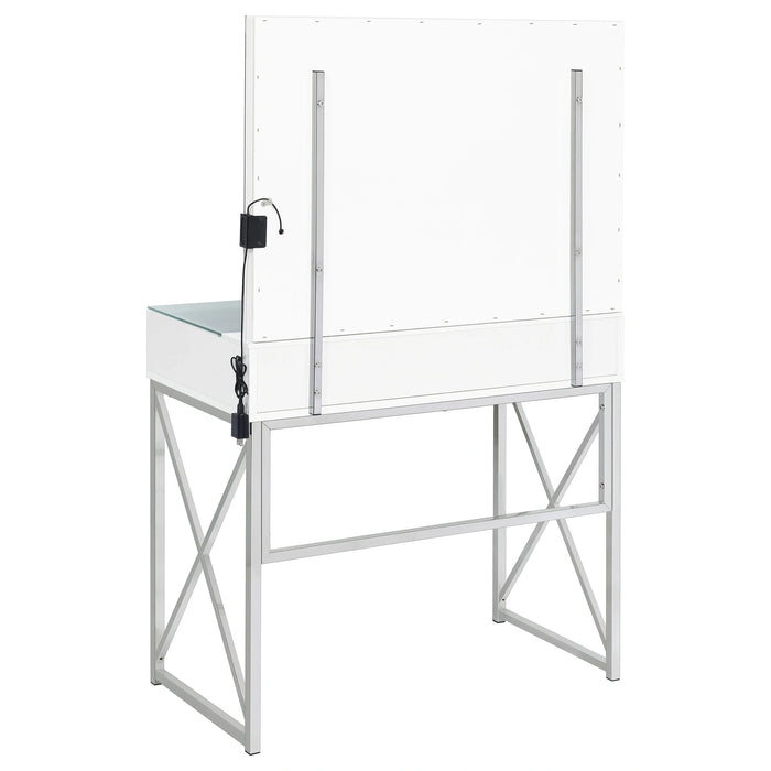 Eliza Makeup Vanity Table with LED Mirror and Stool