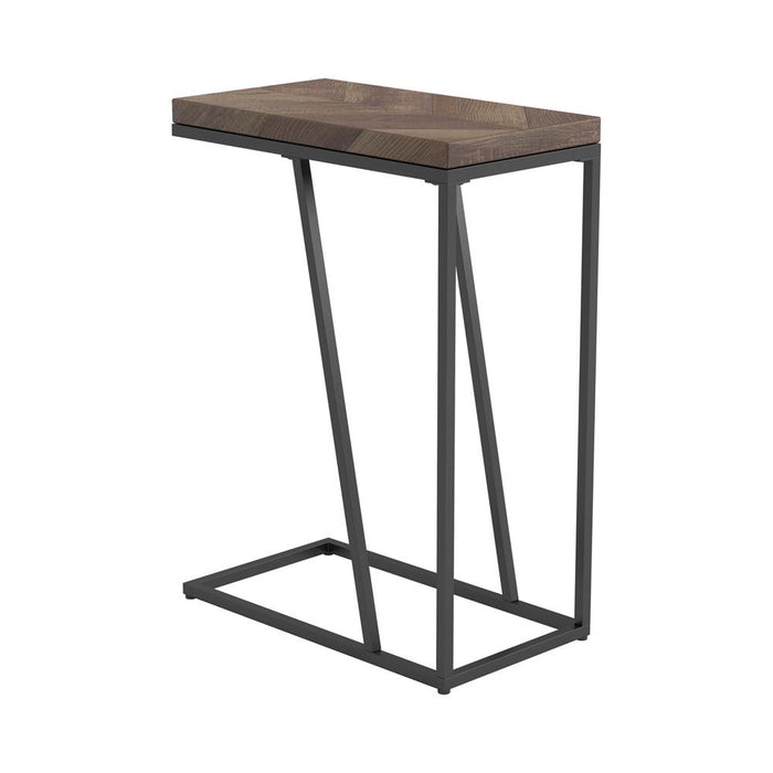 Sergio Chevron Rectangular Accent Table Tobacco image