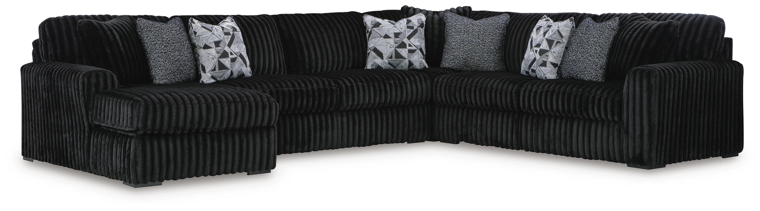 Midnight-Madness Sectional with Chaise - Nick's Furniture (IL)