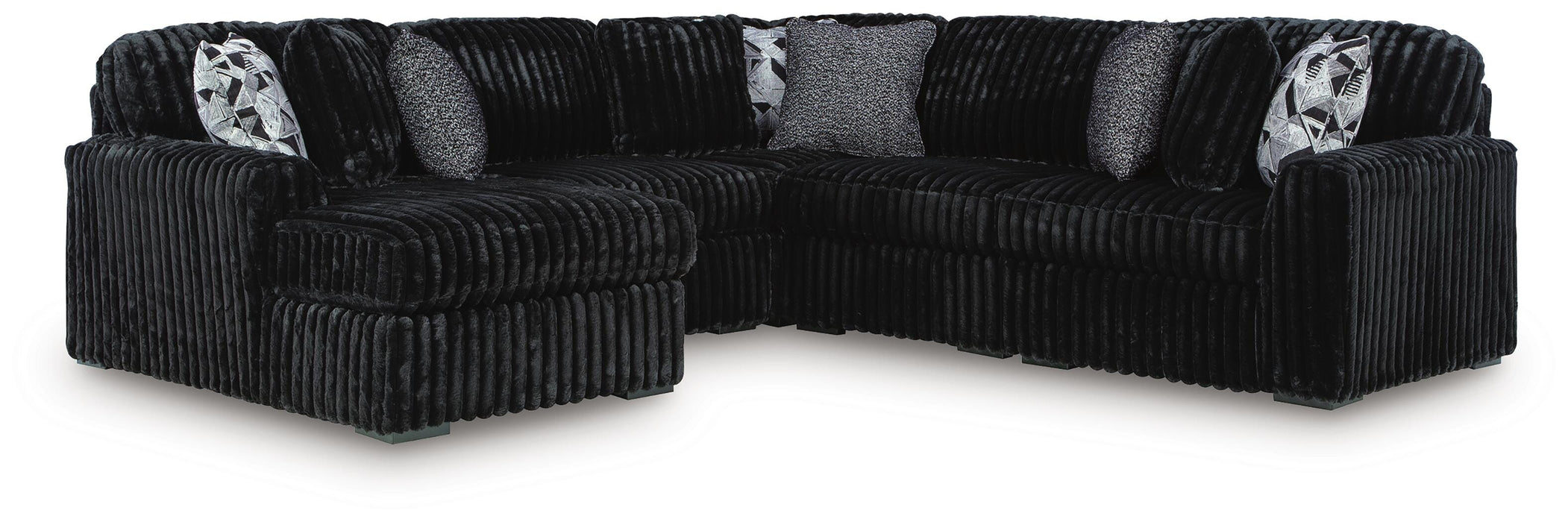 Midnight-Madness Sectional with Chaise - Nick's Furniture (IL)