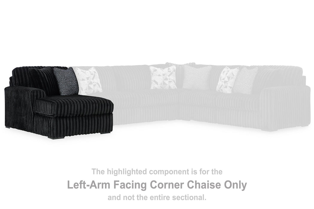 Midnight-Madness Sectional with Chaise - Nick's Furniture (IL)