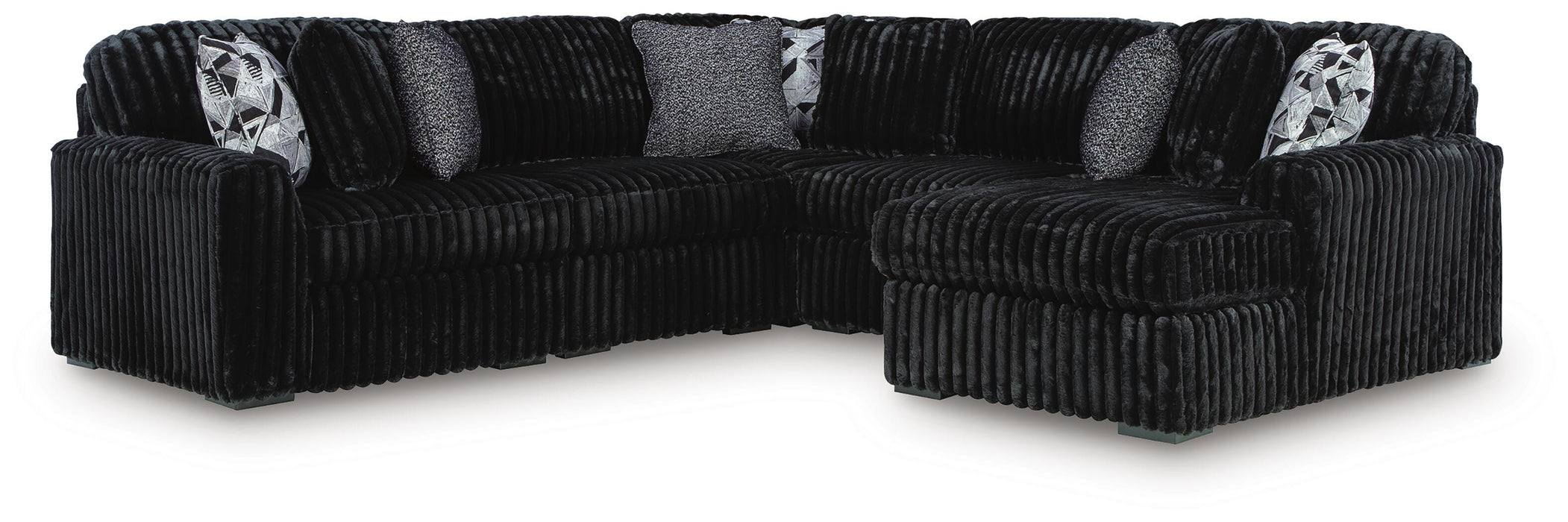 Midnight-Madness Sectional with Chaise - Nick's Furniture (IL)