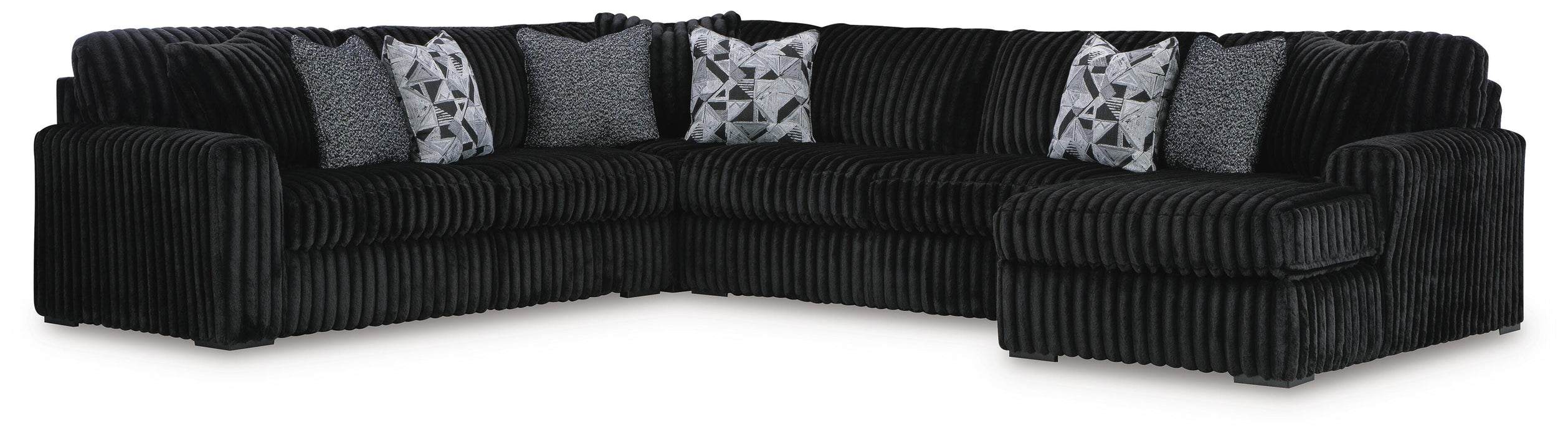 Midnight-Madness Sectional with Chaise - Nick's Furniture (IL)