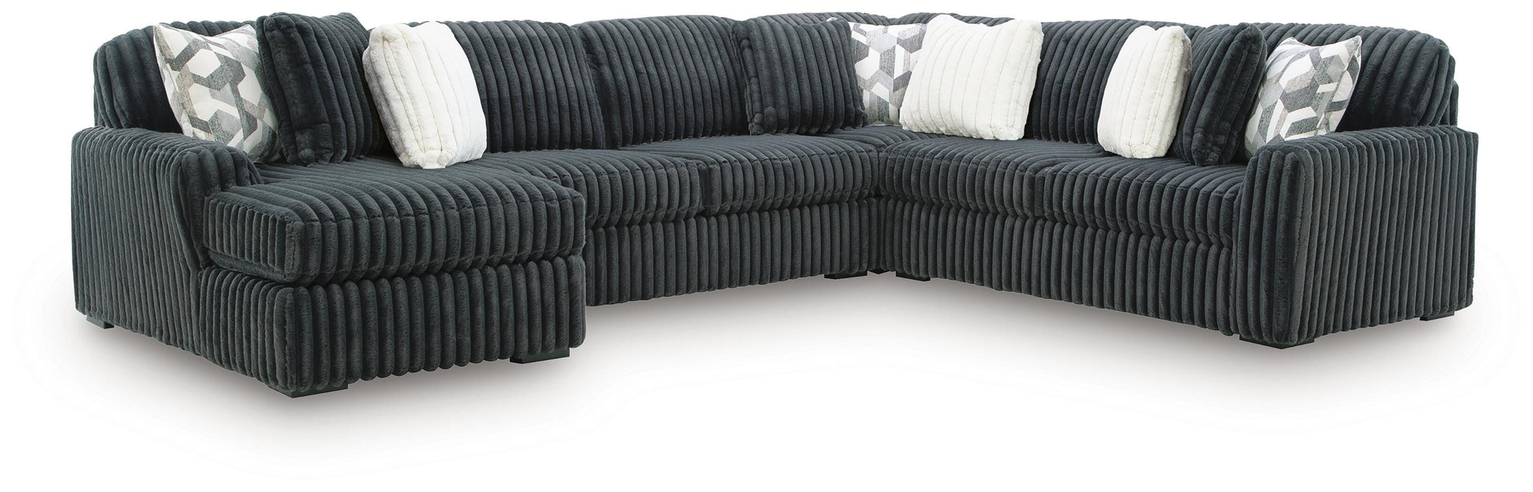 Midnight-Madness Sectional with Chaise - Nick's Furniture (IL)