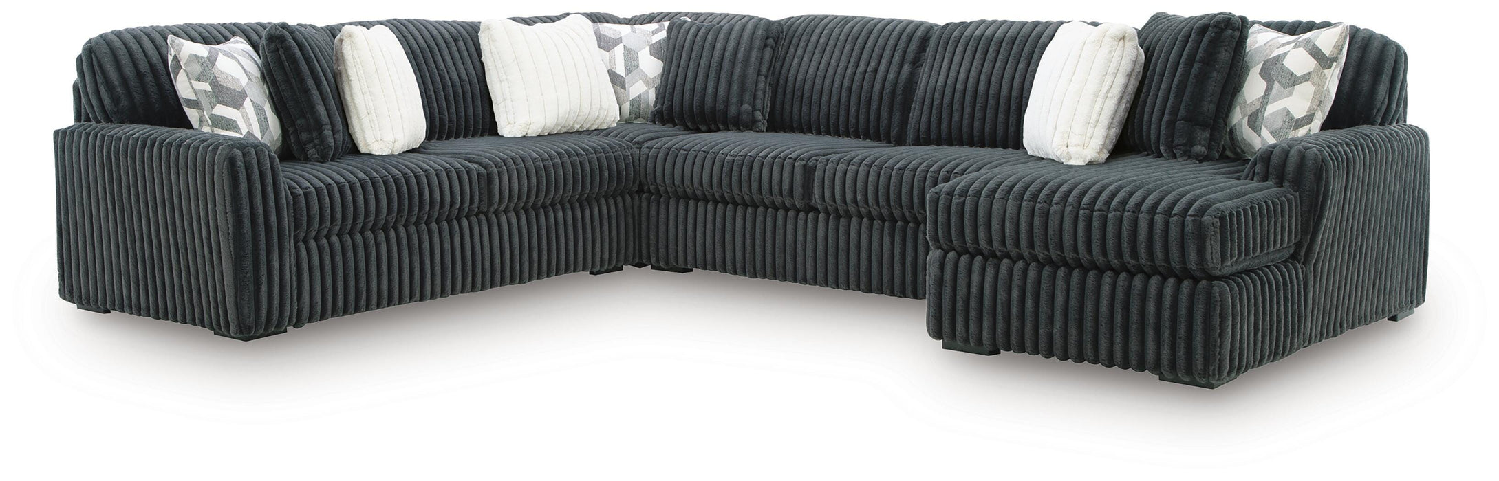 Midnight-Madness Sectional with Chaise - Nick's Furniture (IL)