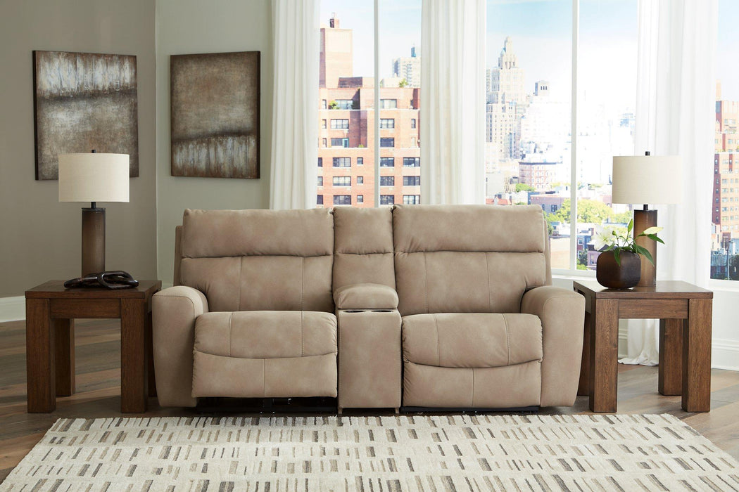 Next-Gen DuraPella Power Reclining Sectional Loveseat with Console - Nick's Furniture (IL)