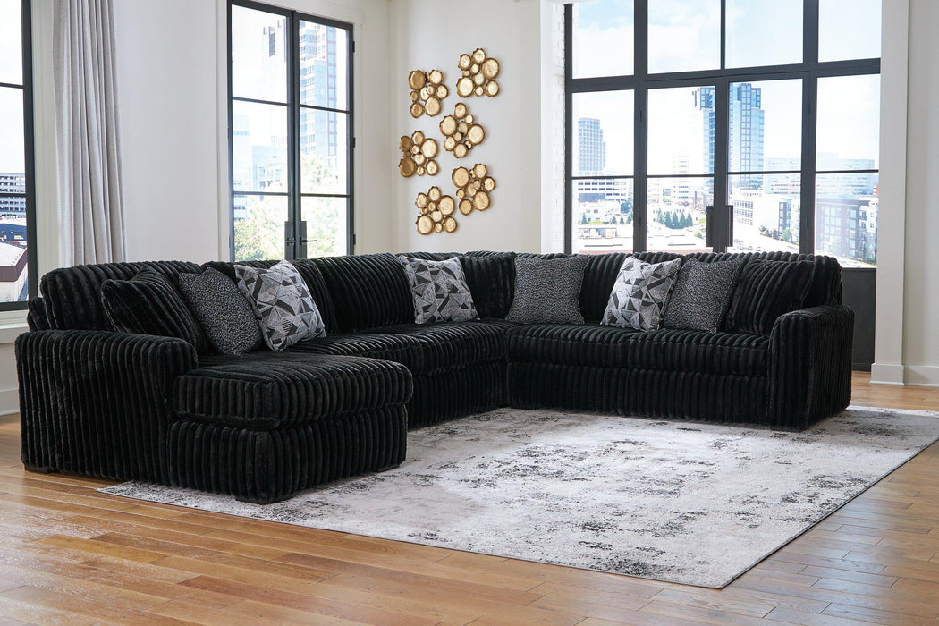 Midnight-Madness Sectional with Chaise - Nick's Furniture (IL)