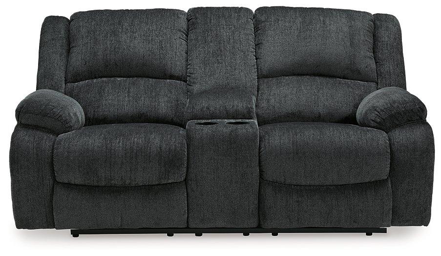 Draycoll Reclining Loveseat with Console - Nick's Furniture (IL)