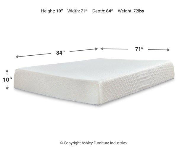 10 Inch Chime Memory Foam Mattress Set - Nick's Furniture (IL)