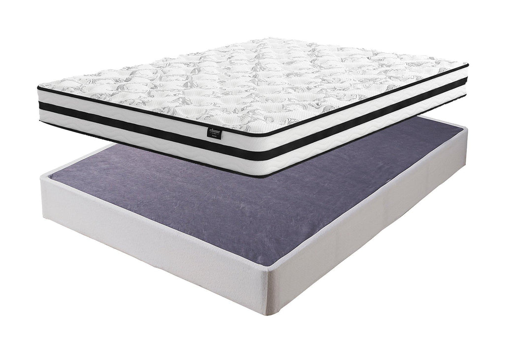 8 Inch Chime Innerspring Mattress Set - Nick's Furniture (IL)
