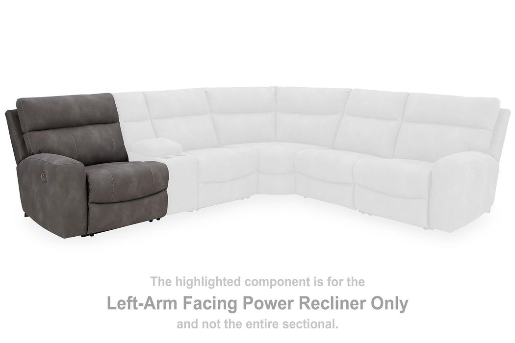 Next-Gen DuraPella Power Reclining Sectional Loveseat with Console - Nick's Furniture (IL)