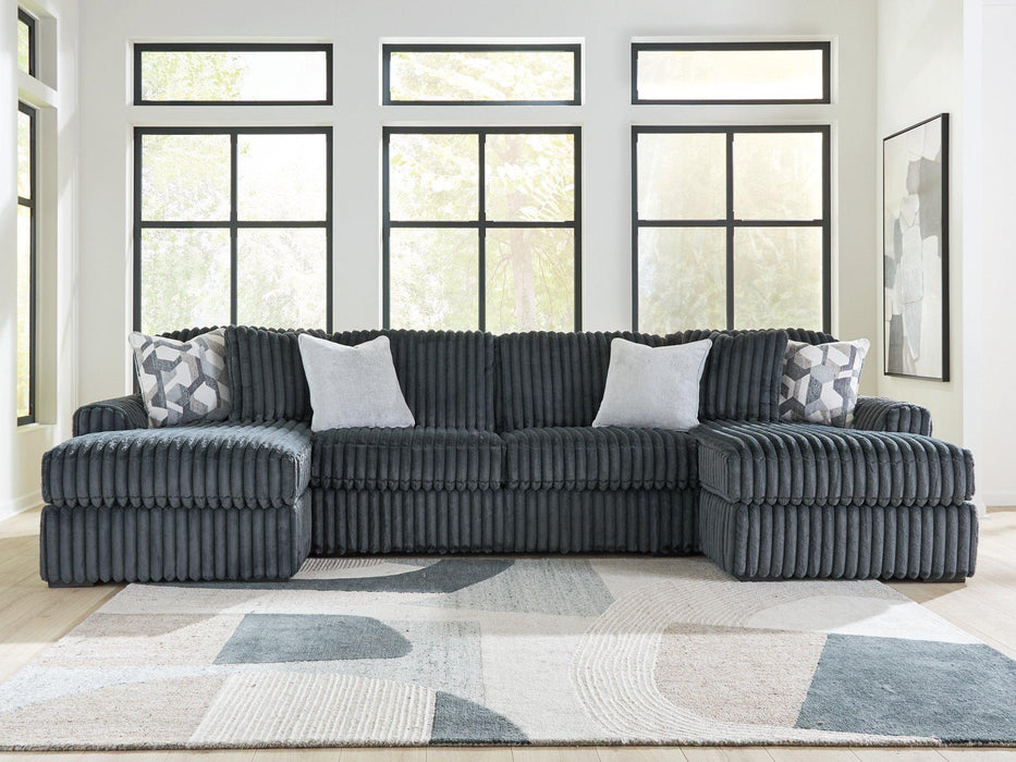 Midnight-Madness Sectional with Chaise - Nick's Furniture (IL)