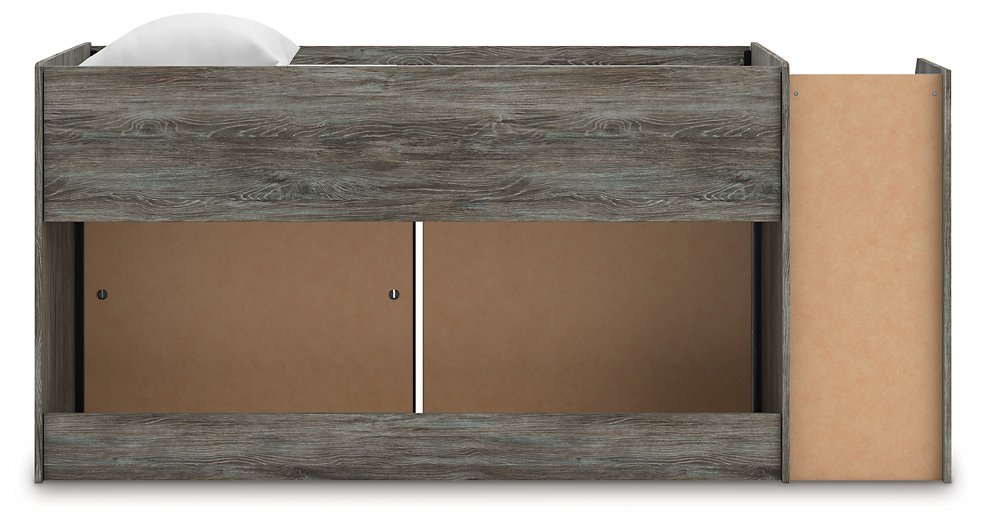 Frandern Loft Bed with Bookcase and Drawer Storage - Nick's Furniture (IL)