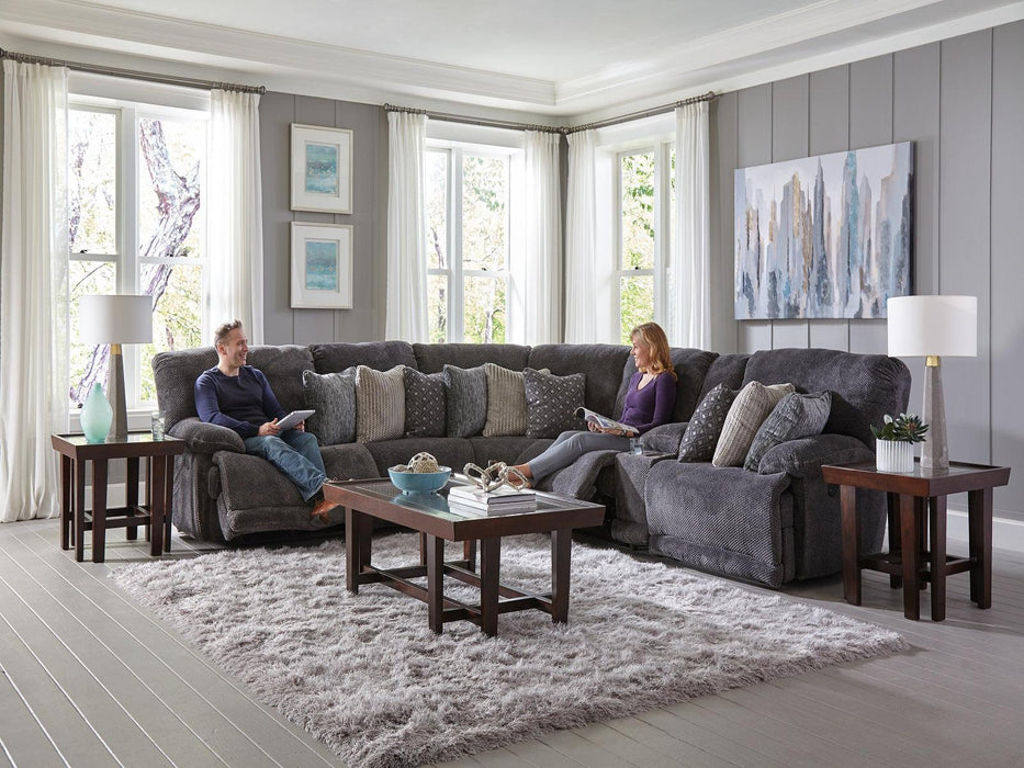 Catnapper Furniture Burbank Rocker Recliner in Smoke 2810-2/1806-58/2640-48