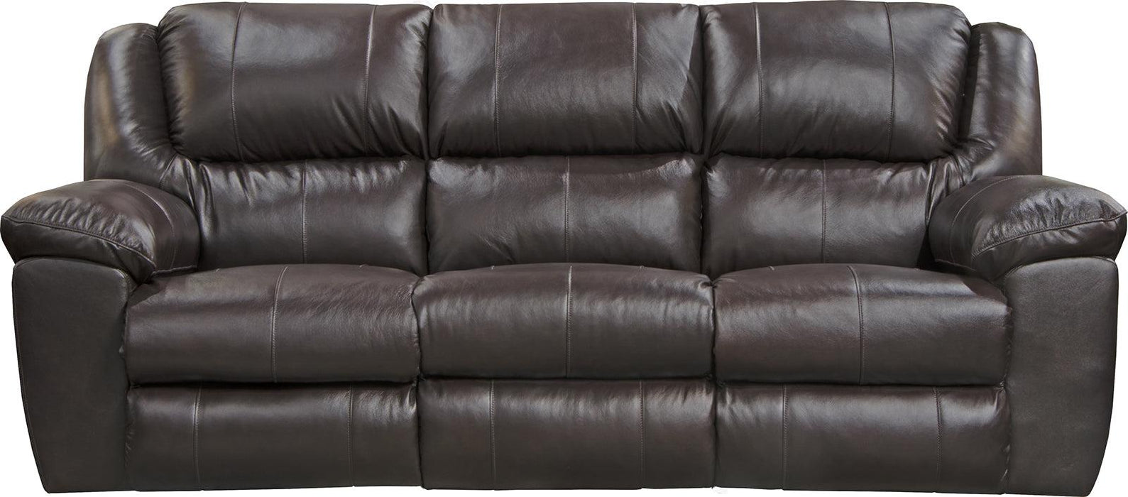 Catnapper Furniture Transformer II Ultimate Sofa with 3 Recliners and Drop Down Table in Chocolate
