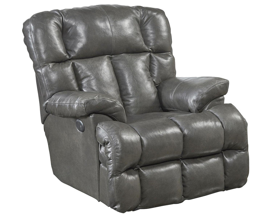 Catnapper Victor Chaise Rocker Recliner in Steel