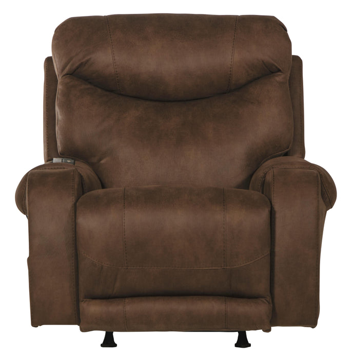 Recharger Power Rocker Recliner with Power Adjustable Headrest & Lumbar and CR3 Heat & Massage - Nick's Furniture (IL)