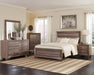 Kauffman California King, E.king, & Queen Panel Bed Washed Taupe - Nick's Furniture (IL)