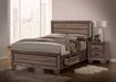 Kauffman California King, E.king, & Queen Panel Bed Washed Taupe - Nick's Furniture (IL)