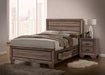Kauffman California King, E.king, & Queen Panel Bed Washed Taupe - Nick's Furniture (IL)