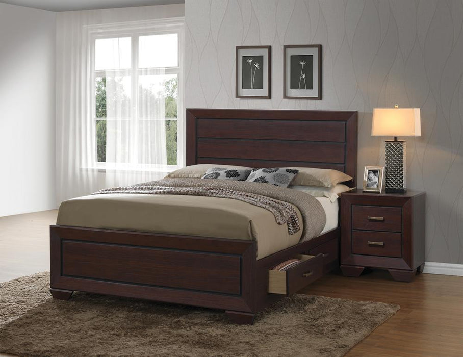 Kauffman California King, Eastren King, & Queen Panel Bed Dark Cocoa - Nick's Furniture (IL)