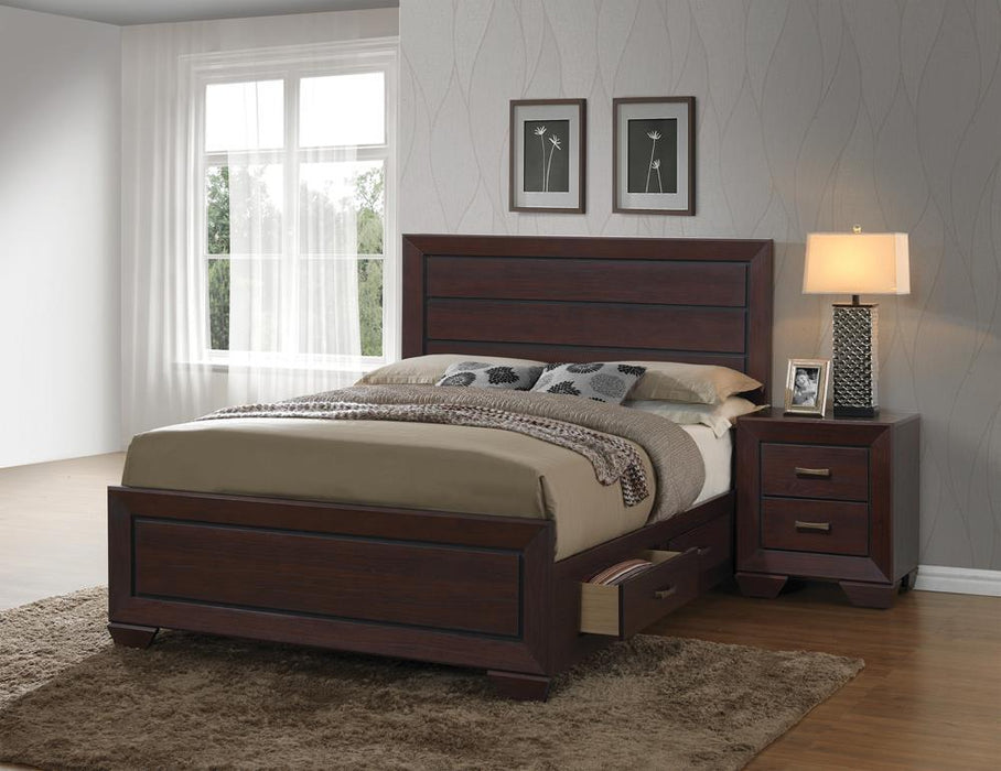 Kauffman California King, Eastren King, & Queen Panel Bed Dark Cocoa - Nick's Furniture (IL)