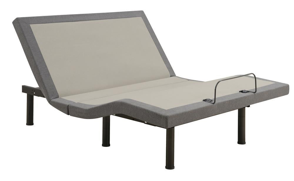 Negan California King Adjustable Bed Base Grey and Black