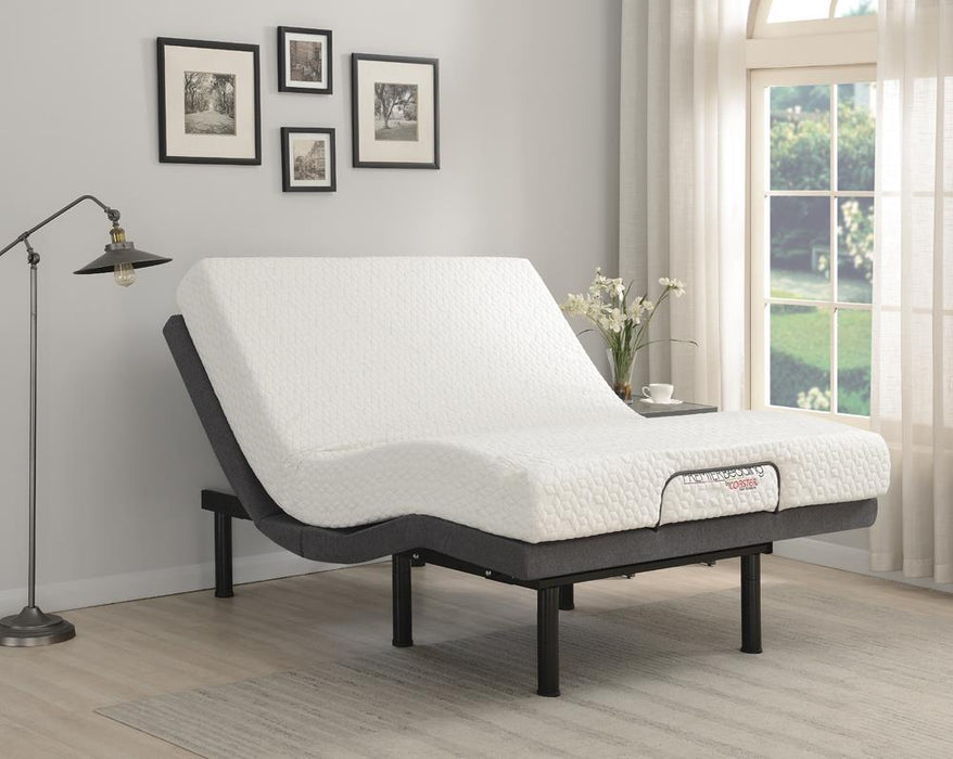Negan California King Adjustable Bed Base Grey and Black