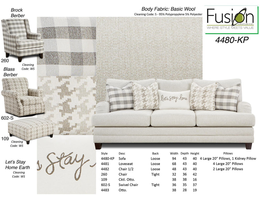 4481 BASIC WOOL LOVESEAT