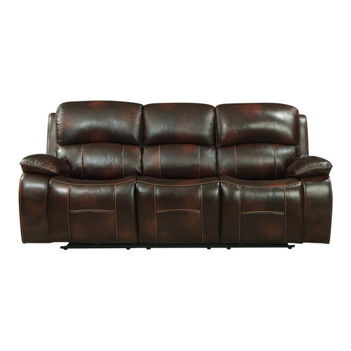 Homelegance Furniture Mahala Double Reclining Sofa in Brown 8200BRW-3 image