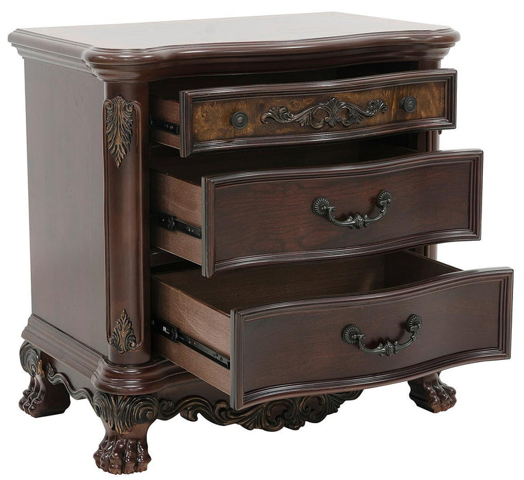 Homelegance Deryn Park 3 Drawer Nightstand  in Cherry 2243-4