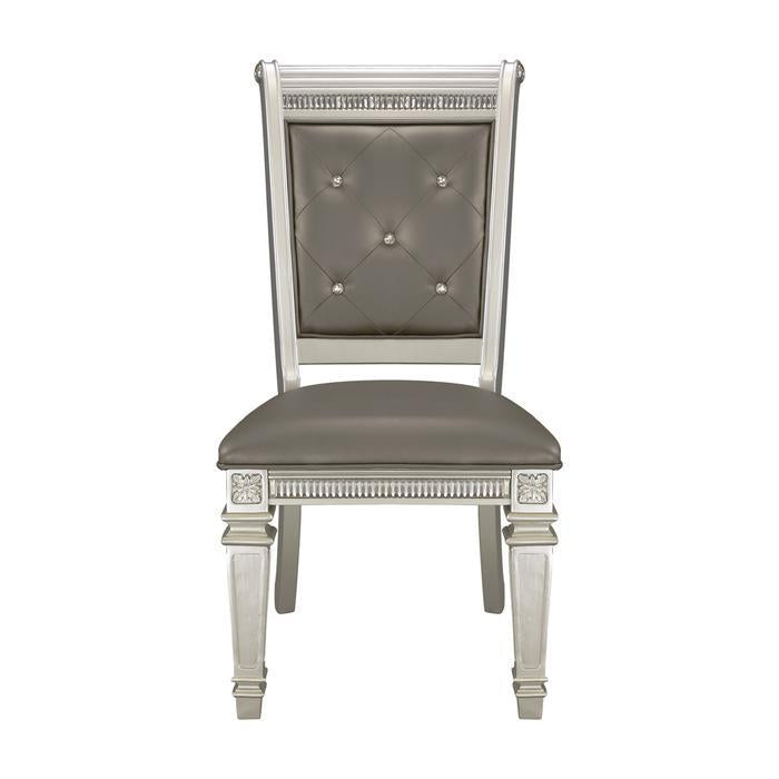 Homelegance Bevelle Side Chair in Silver (Set of 2) 1958S image