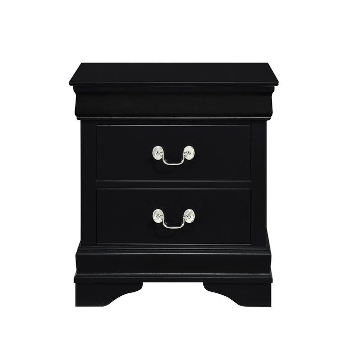 Homelegance Mayville 2 Drawer Nightstand in Black 2147BK-4 image