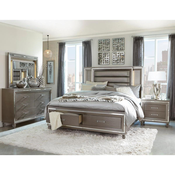 Homelegance Tamsin Chest in Silver Grey Metallic 1616-9