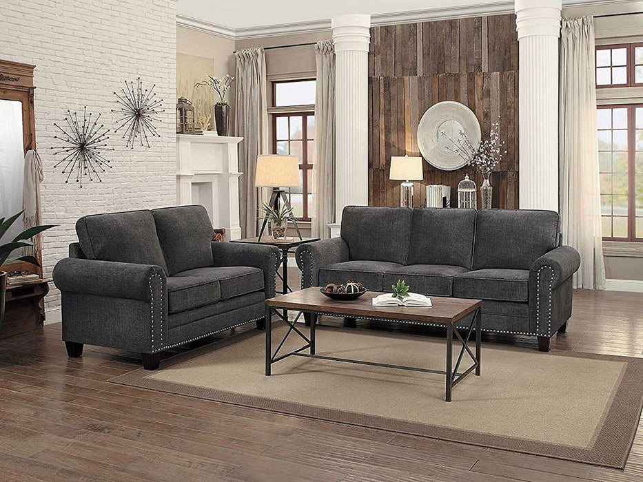 Homelegance Furniture Cornelia Loveseat in Dark Gray 8216DG-2