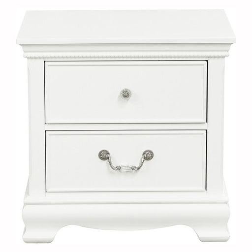 Homelegance Lucida 2 Drawer Nightstand in White 2039W-4 image