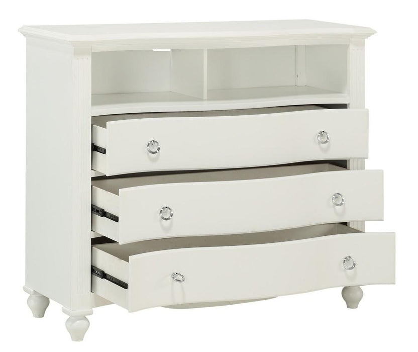 Homelegance Meghan 3 Drawer Media Chest in White 2058WH-11