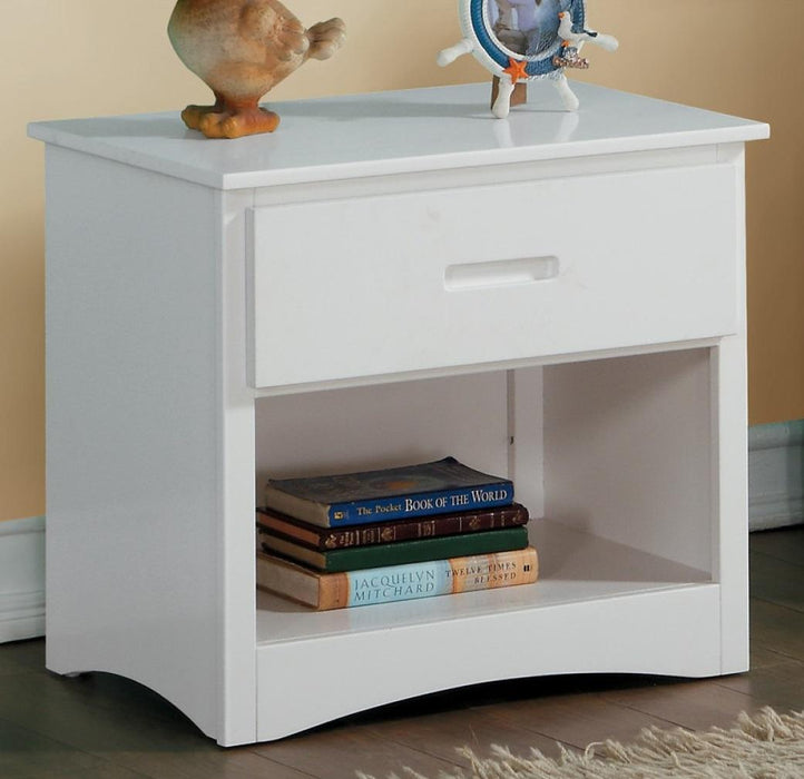 Homelegance Galen 1 Drawer Night Stand in White B2053W-4