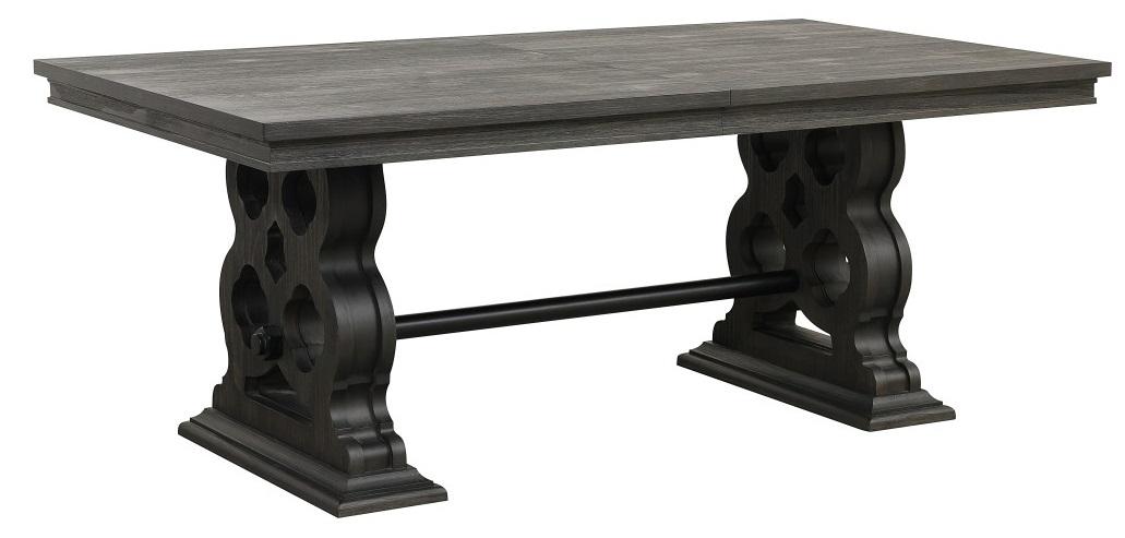 Homelegance Arasina Dining Table in Dark Pewter 5559N-96*