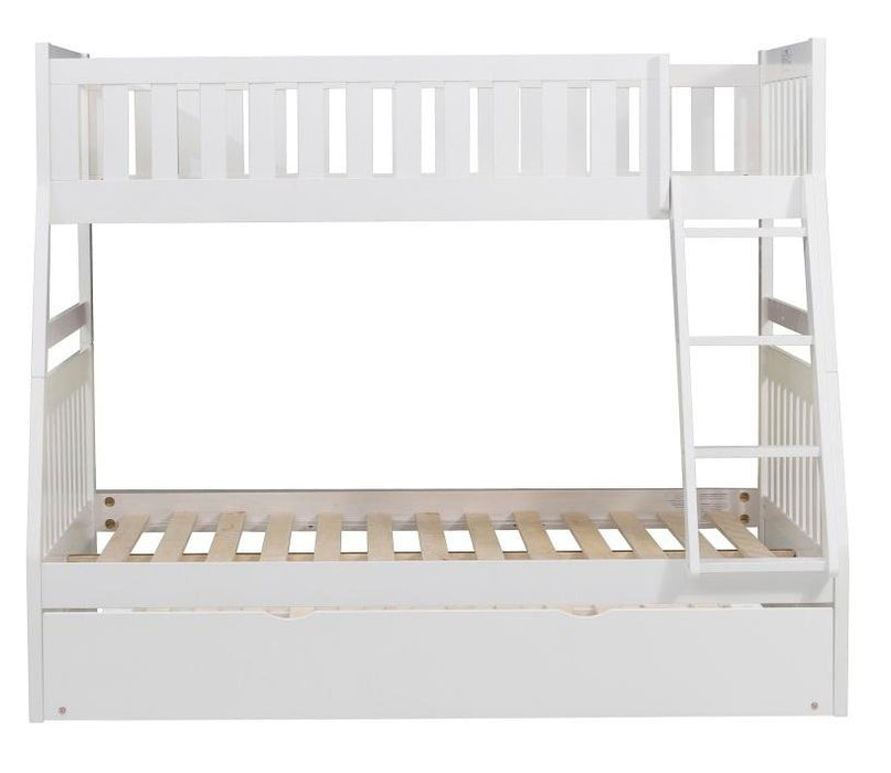 Homelegance Galen Twin/Full Bunk Bed w/ Twin Trundle in White B2053TFW-1*R