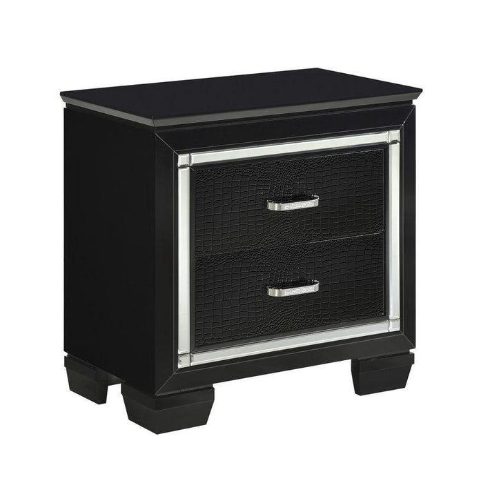 Homelegance Allura Nightstand in Black 1916BK-4