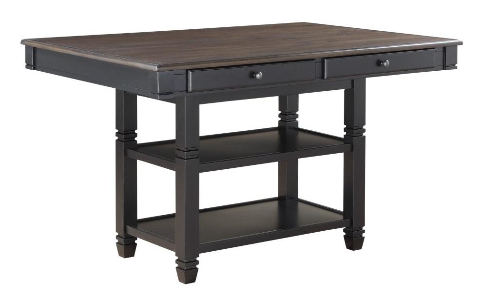 Homelegance Baywater Counter Height Table in Natural and Black 5705BK-36