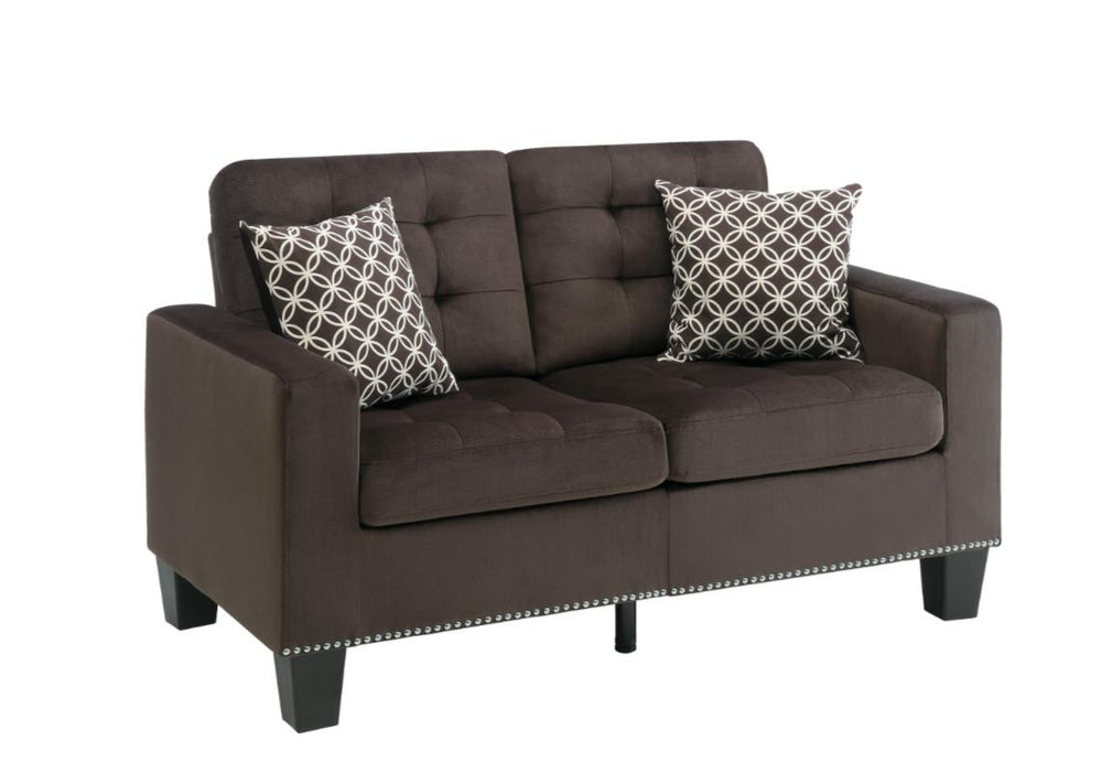 Homelegance Furniture Lantana Loveseat in Chocolate 9957CH-2